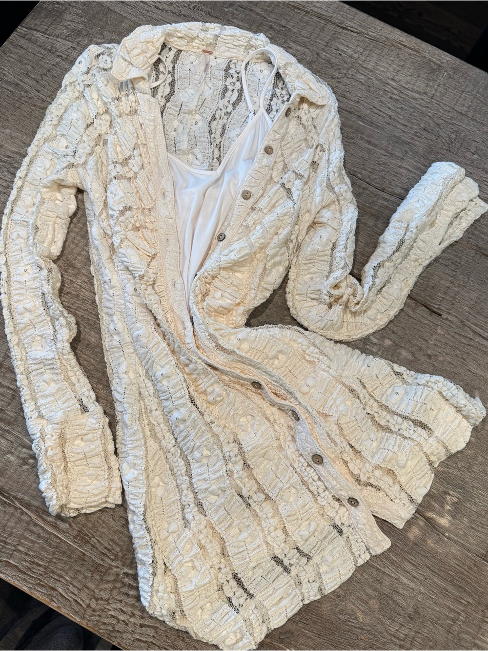 Free People Cream Lace Bralette